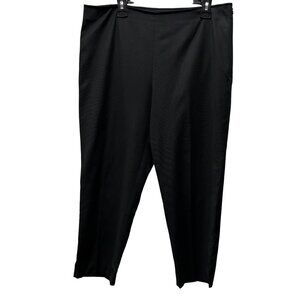Lafayette 148 New York Womens Black Trousers Size 16  Side Zipper Pants Cropped